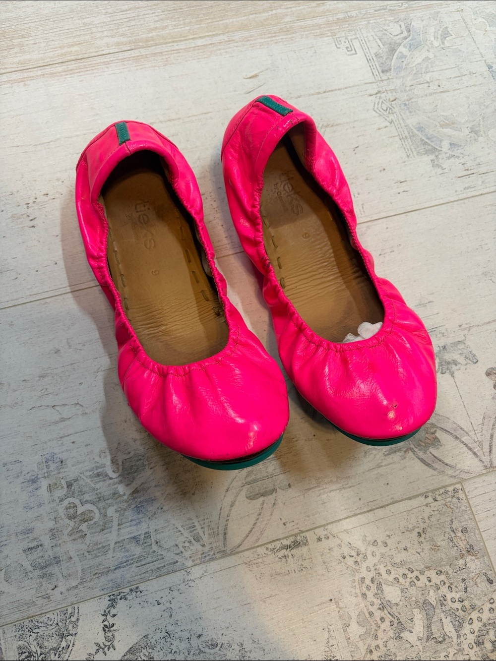 Tieks First Release Pop Pink Flats Size 9
